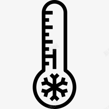 温度计圣诞188线性图标图标