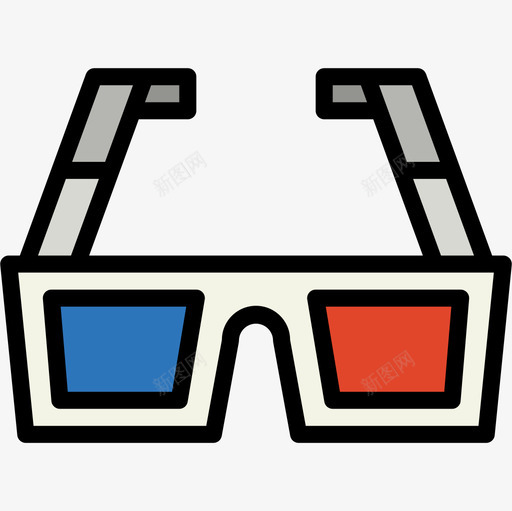 3d眼镜好莱坞4线性颜色图标svg_新图网 https://ixintu.com 3d眼镜 好莱坞4 线性颜色