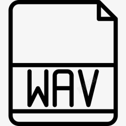 WAV扩展Wav文件扩展名2线性图标高清图片