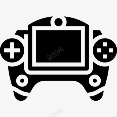 控制器视频游戏4字形图标图标