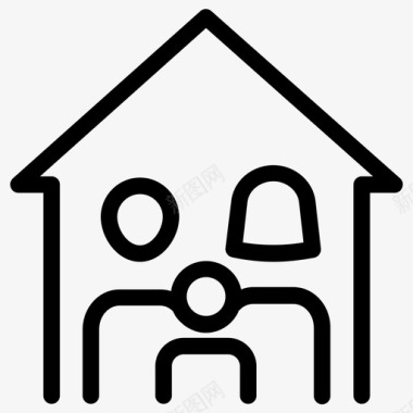 家庭住宅家庭关系世代图标图标