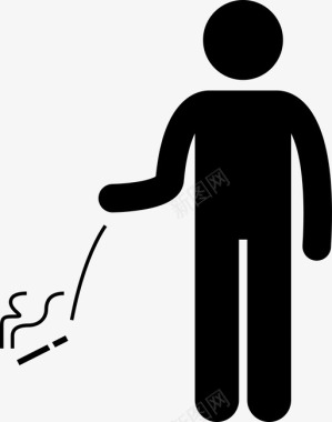 戒烟上瘾男人图标图标