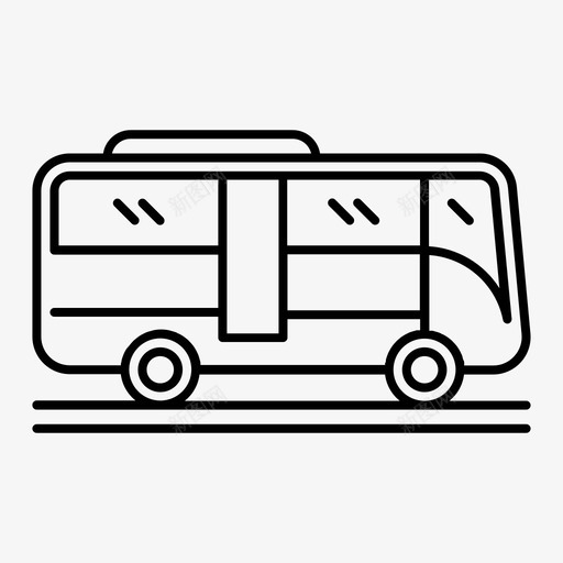 公共汽车侧视图交通工具图标svg_新图网 https://ixintu.com 交通工具 侧视图 公共汽车 车辆