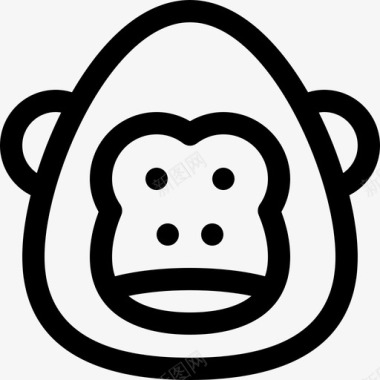 大猩猩野生动物24只直系图标图标
