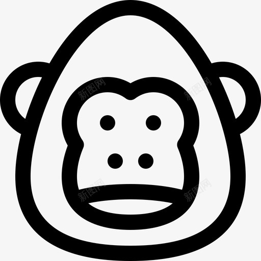 大猩猩野生动物24只直系图标svg_新图网 https://ixintu.com 24只 大猩猩 直系 野生动物