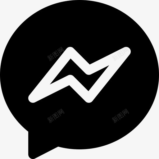 Messenger社交媒体徽标7填充图标svg_新图网 https://ixintu.com Messenger 填充 社交媒体徽标7