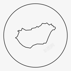 匈牙利地图匈牙利地图布达佩斯欧洲图标高清图片