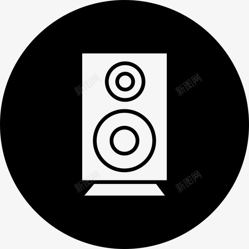 扬声器派对音乐圆形填充图标svg_新图网 https://ixintu.com 圆形 填充 扬声器 派对 音乐