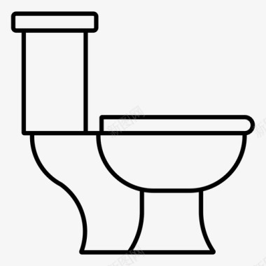 厕所浴室壁橱图标图标