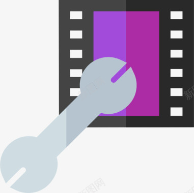 视频文件音频和视频版本2平面图标图标