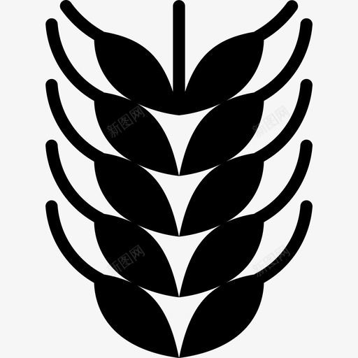 大麦植物2填充图标svg_新图网 https://ixintu.com 填充 大麦 植物