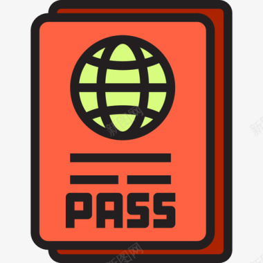 护照旅行192原色图标图标