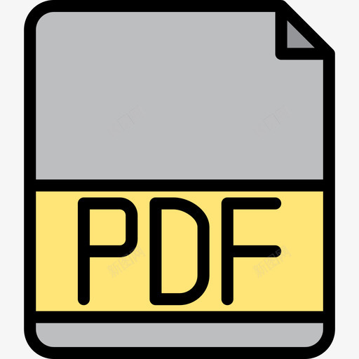 Pdf文件扩展名3线颜色图标svg_新图网 https://ixintu.com Pdf 扩展名 文件 颜色