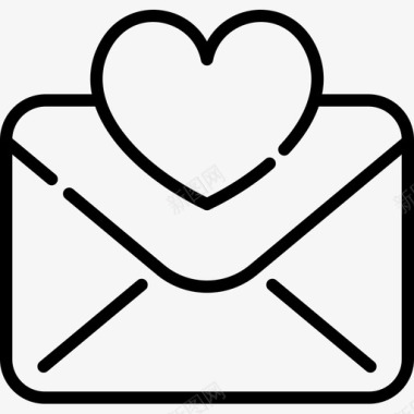 心脏电子邮件23直系图标图标