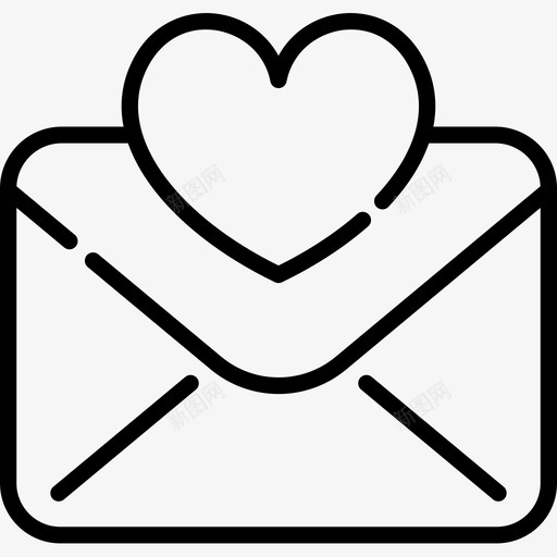 心脏电子邮件23直系图标svg_新图网 https://ixintu.com 心脏 电子邮件23 直系