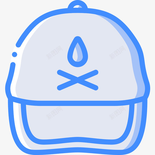 帽子烧烤5蓝色图标svg_新图网 https://ixintu.com 帽子 烧烤5 蓝色