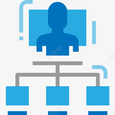 层级结构人力资源44扁平图标图标
