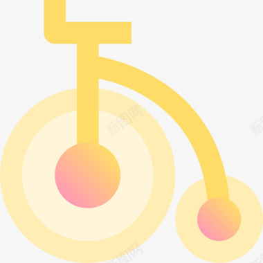 自行车公平14黄色图标图标