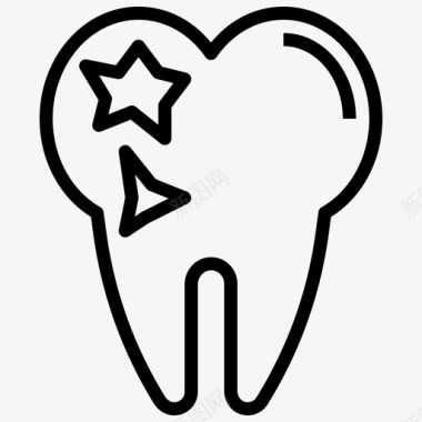 牙齿上的洞牙齿牙齿护理图标图标