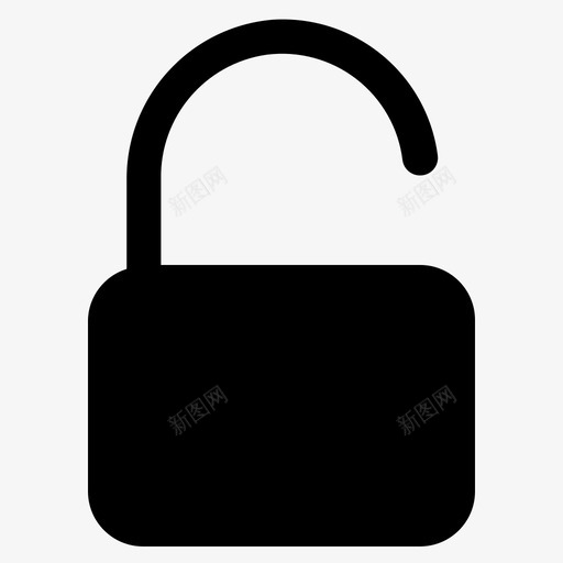 解锁商务挂锁图标svg_新图网 https://ixintu.com 商务 商店 字形 挂锁 电子商务 解锁