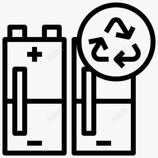 回收电池电池电量电池状态图标svg_新图网 https://ixintu.com 回收 循环 状态 环境 生态 电池 电量 能源