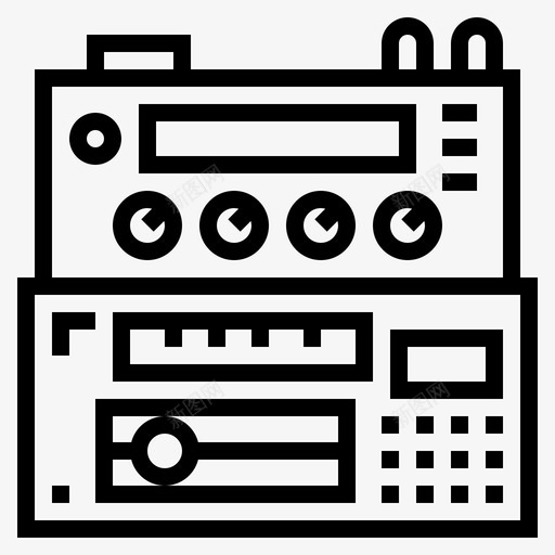 收音机新闻技术图标svg_新图网 https://ixintu.com 技术 收音机 新闻 晶体管 电台