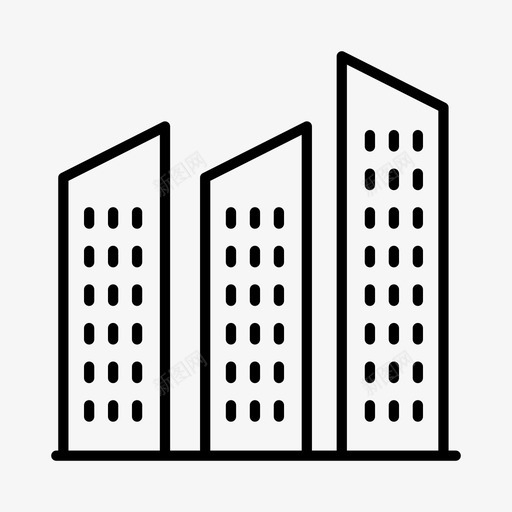 建筑城市天际线图标svg_新图网 https://ixintu.com 城市 城市发展 城镇 天际 建筑
