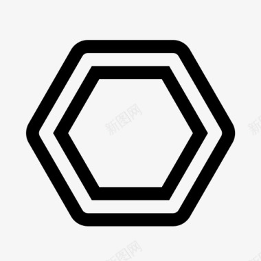 六边形简单形状图标图标