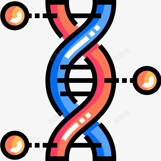 基因组生物工程7线状颜色图标svg_新图网 https://ixintu.com 基因组 生物工程 线状 颜色