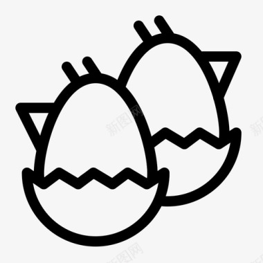 鸡蛋婴儿小鸡图标图标