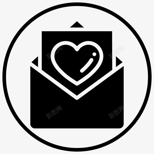 信庆祝电子邮件图标svg_新图网 https://ixintu.com 信 庆祝 情人节2黑色填充 爱 电子邮件 问候