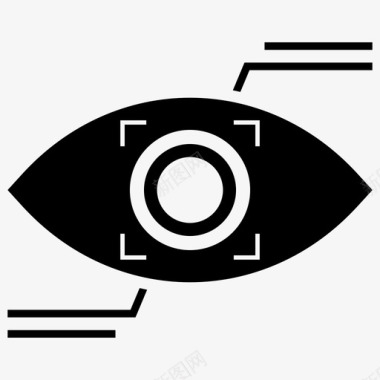 网络监控网络眼网络安全概念图标图标