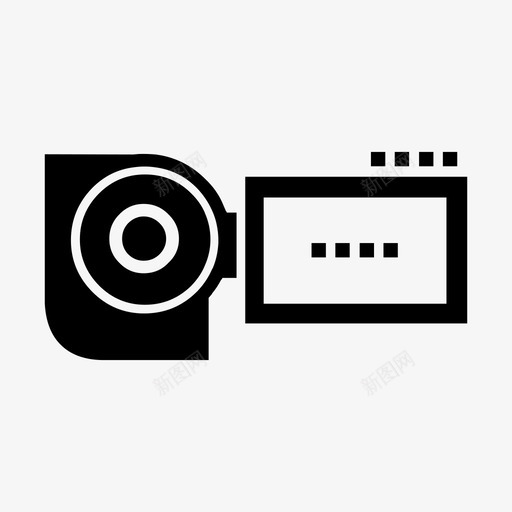 手持式摄像头摄像头电影图标svg_新图网 https://ixintu.com 手持 摄像头 现代科技 电影 科技 符号 视频