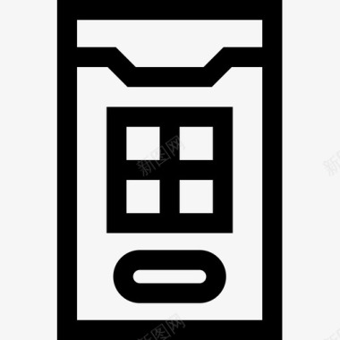 智能手机网页83线性图标图标