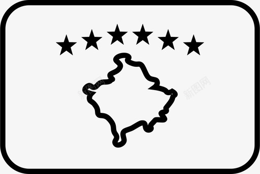 科索沃国旗国家世界图标图标