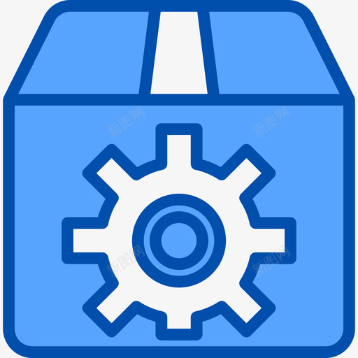 盒子103号结构蓝色图标svg_新图网 https://ixintu.com 103号 盒子 结构 蓝色