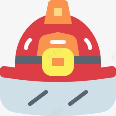 消防员头盔消防站扁平图标图标