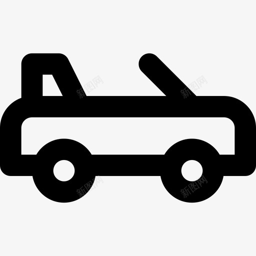 敞篷车运输60直线型图标svg_新图网 https://ixintu.com 敞篷车 直线 线型 运输