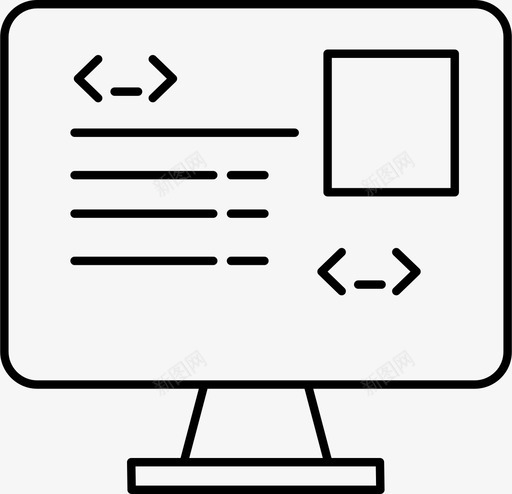 编程编码计算机图标svg_新图网 https://ixintu.com 编码 编程 网站 计算机