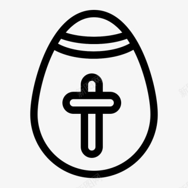复活节彩蛋假日快乐伊斯特堡线图标图标