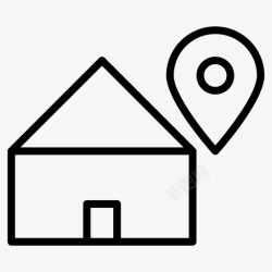 房屋定位房屋位置面积定位图标高清图片