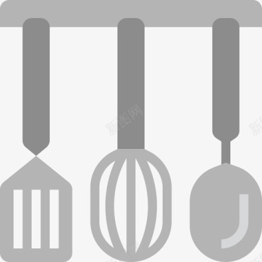 厨房用具厨房和炊具3扁平图标图标