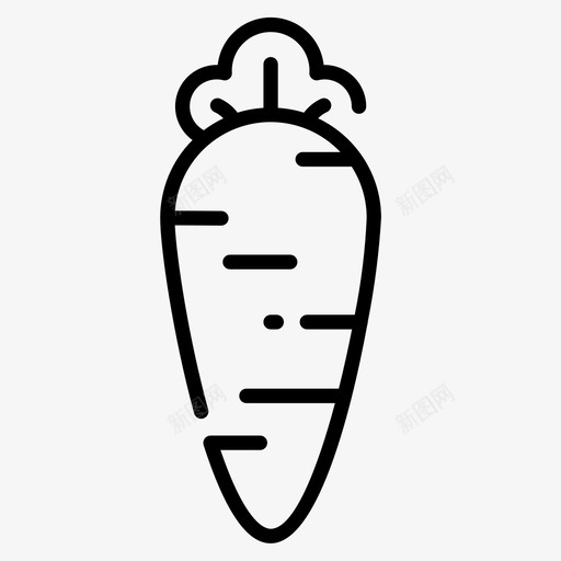 胡萝卜素食直系图标svg_新图网 https://ixintu.com 直系 素食 胡萝卜