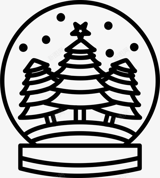 雪球圣诞活动图标svg_新图网 https://ixintu.com 圣诞 活动 雪球 风景
