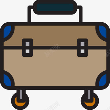 行李旅行192线性颜色图标图标