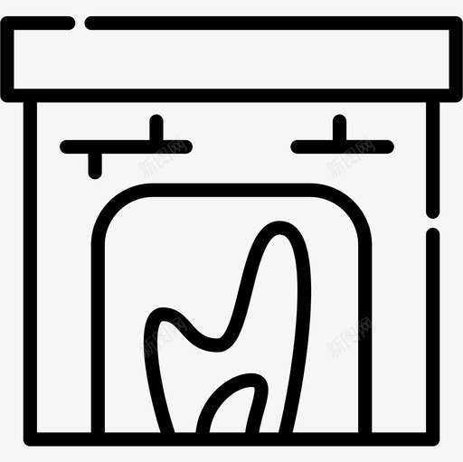 壁炉秋季54线性图标svg_新图网 https://ixintu.com 壁炉 秋季 线性