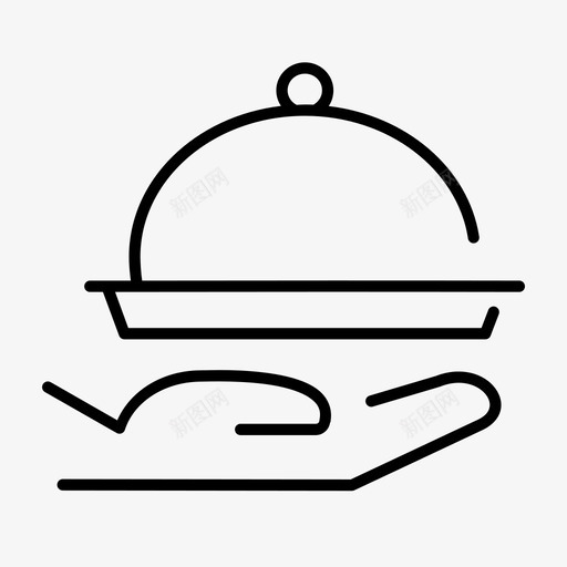 服务餐具烹饪图标svg_新图网 https://ixintu.com 客房 服务 杂项 烹饪 银盘 餐具 餐饮