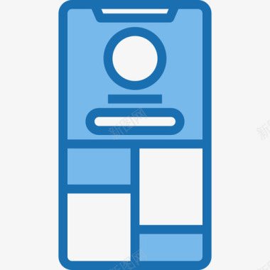 智能手机智能手机4蓝色图标图标