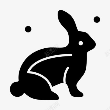 兔子复活节大自然图标图标