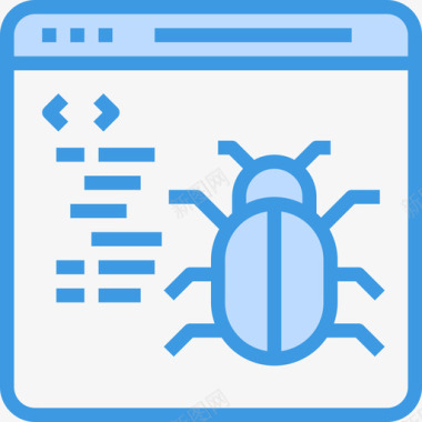 Bug编程43蓝色图标图标